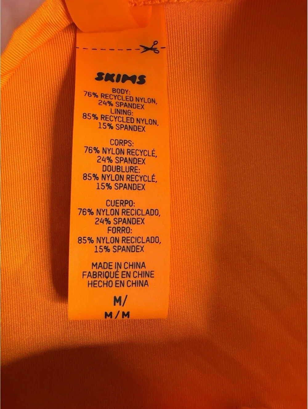 Skims orange swim one piece